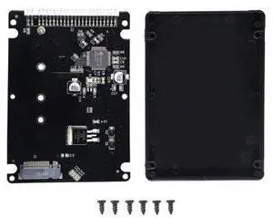M.2 NGFF SATA SSD to 2.5" IDE 44pin Enclosure Adapter, Black for Notebook LaptopDesktop Computer and More M.2 NGFF SATA SSD to 2.5" IDE 44pin Enclosure Adapter, Black for Notebook LaptopDesktop Computer and More