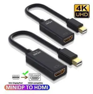 2 Pack Mini DisplayPort to HDMI Adaptor,AUBEAMTO Mini DP(Thunderbolt Compatible) to HDMI 4Kx2K Converter Gold-Plated Cord for MacBook Pro, MacBook Air, Mac Mini, Microsoft Surface Pro 3/4 2 Pack Mini DisplayPort to HDMI Adaptor,AUBEAMTO Mini DP(Thunderbolt Compatible) to HDMI 4Kx2K Converter Gold-Plated Cord for MacBook Pro, MacBook Air, Mac Mini, Microsoft Surface Pro 3/4