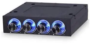 3.5 PC CPU HDD 4 Channel Fan Controller Speed Control Adjuster LED Cooling Front Panel 3.5 PC CPU HDD 4 Channel Fan Controller Speed Control Adjuster LED Cooling Front Panel