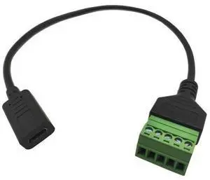 USB C Terminal,USB Type C Female to 5 Pins Screw Terminal Solderless Charging and Data Transfer Converter Adapter Extension Cord 1Ft(Type C Female) USB C Terminal,USB Type C Female to 5 Pins Screw Terminal Solderless Charging and Data Transfer Converter Adapter Extension Cord 1Ft(Type C Female)