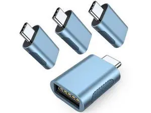 10Gbps USB C to USB 3.1 Adapter (4 Pack), Thunderbolt 4/3 to USB OTG Converter for iPhone 15, MacBook, iPad, iMac and More Type C Devices - Blue 10Gbps USB C to USB 3.1 Adapter (4 Pack), Thunderbolt 4/3 to USB OTG Converter for iPhone 15, MacBook, iPad, iMac and More Type C Devices - Blue
