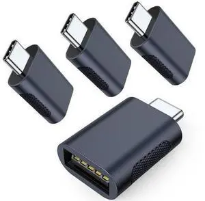 10Gbps USB C to USB 3.1 Adapter (4 Pack), Thunderbolt 4/3 to USB OTG Converter for iPhone 15, MacBook, iPad, iMac and More Type C Devices - Midnight 10Gbps USB C to USB 3.1 Adapter (4 Pack), Thunderbolt 4/3 to USB OTG Converter for iPhone 15, MacBook, iPad, iMac and More Type C Devices - Midnight