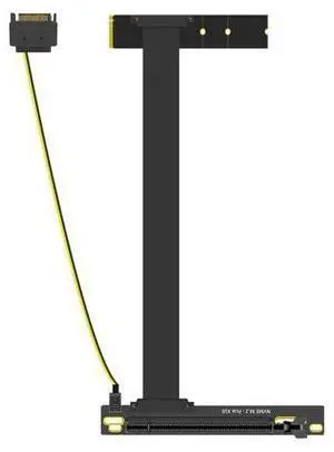 BUCIER 300mm M.2 Key M to PCIe 4.0 X16 Riser Cable with SATA Power Cable, Not Support M.2 SATA Slot BUCIER 300mm M.2 Key M to PCIe 4.0 X16 Riser Cable with SATA Power Cable, Not Support M.2 SATA Slot