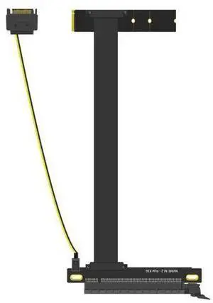 BUCIER 300mm M.2 Key M to PCIe 4.0 X16 Riser Cable with SATA Power Cable, Not Support M.2 SATA Slot BUCIER 300mm M.2 Key M to PCIe 4.0 X16 Riser Cable with SATA Power Cable, Not Support M.2 SATA Slot