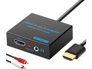 WISDUM HDMI Audio Extractor Splitter 4K 3.5mm Adapter Converter with AUX RCA L or R Stereo Output Support 1080P 3D Compatable for PS4 Fire Stick Blu Ray Player etc WISDUM HDMI Audio Extractor Splitter 4K 3.5mm Adapter Converter with AUX RCA L or R Stereo Output Support 1080P 3D Compatable for PS4 Fire Stick Blu Ray Player etc