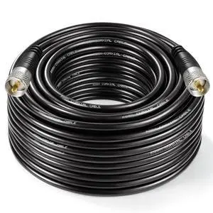RG8x Coaxial Cable, CB Coax Cable, 150 ft UHF PL259 Male to Male Low Loss CB Antenna Cables, 50 Ohm for HAM Radio, Antenna Analyzer RG8x Coaxial Cable, CB Coax Cable, 150 ft UHF PL259 Male to Male Low Loss CB Antenna Cables, 50 Ohm for HAM Radio, Antenna Analyzer