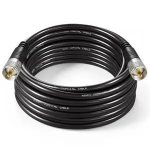 RG8x Coaxial Cable, CB Coax Cable, 18ft UHF PL259 Male to Male Low Loss CB Antenna Cables, 50 Ohm for HAM Radio, Antenna Analyzer RG8x Coaxial Cable, CB Coax Cable, 18ft UHF PL259 Male to Male Low Loss CB Antenna Cables, 50 Ohm for HAM Radio, Antenna Analyzer