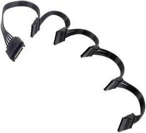 SATA Power Splitter Cable, 15 Pin SATA to 5 SATA Power Splitter Cable Apply for HDD SSD Optical Drives Sata Power Cable -24 Inches SATA Power Splitter Cable, 15 Pin SATA to 5 SATA Power Splitter Cable Apply for HDD SSD Optical Drives Sata Power Cable -24 Inches
