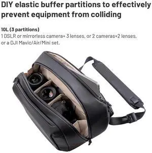 OneGo Solo V2 Camera Sling Bag+Wash Pouch Hanging Toiletry Bag for Men, Waterproof Dopp Kit Travel Makeup Bag Organizer for Toiletries & Cosmetics, Black OneGo Solo V2 Camera Sling Bag+Wash Pouch Hanging Toiletry Bag for Men, Waterproof Dopp Kit Travel Makeup Bag Organizer for Toiletries & Cosmetics, Black
