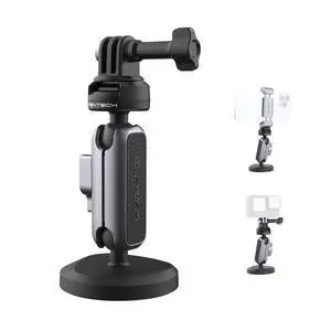 CapLock Magnetic Camera Mount Compatible for DJI OSMO Action4/3/2, Gopro 10/9/8, OSMO Pocket 2, Insta360, Double Ball Head Mechanism with 1/4"-20 Standard Thread Adapter CapLock Magnetic Camera Mount Compatible for DJI OSMO Action4/3/2, Gopro 10/9/8, OSMO Pocket 2, Insta360, Double Ball Head Mechanism with 1/4"-20 Standard Thread Adapter
