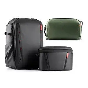OneMo 2 25L-33L Camera Backpack with Shoulder Bag+Wash Pouch Hanging Toiletry Bag for Men, Waterproof Dopp Kit Travel Makeup Bag Organizer for Toiletries & Cosmetics OneMo 2 25L-33L Camera Backpack with Shoulder Bag+Wash Pouch Hanging Toiletry Bag for Men, Waterproof Dopp Kit Travel Makeup Bag Organizer for Toiletries & Cosmetics