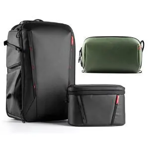 OneMo 2 35L-45L Camera Backpack with Shoulder Bag+Wash Pouch Hanging Toiletry Bag for Men, Waterproof Dopp Kit Travel Makeup Bag Organizer for Toiletries & Cosmetics OneMo 2 35L-45L Camera Backpack with Shoulder Bag+Wash Pouch Hanging Toiletry Bag for Men, Waterproof Dopp Kit Travel Makeup Bag Organizer for Toiletries & Cosmetics