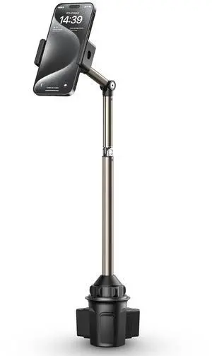 Car Cup Holder Cellphone Mount, Metal Long-Arm Ultra Stable Phone Holder for Car Cupholders - Adjustable for iPhone 16 15 Pro Max 13 12 11, Samsung Galaxy S24 S23 Ultra, Google Pixel 9 Pro Car Cup Holder Cellphone Mount, Metal Long-Arm Ultra Stable Phone Holder for Car Cupholders - Adjustable for iPhone 16 15 Pro Max 13 12 11, Samsung Galaxy S24 S23 Ultra, Google Pixel 9 Pro