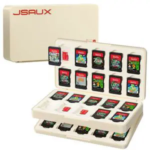 Game Card Case for Nintendo Switch 2 (2025), Switch OLED & Lite, 40-Slot Hard Shell Storage Holder for 40 Game Cartridges & Micro SD Cards, Compact Gaming Card Organizer Box - Retro Red/White Game Card Case for Nintendo Switch 2 (2025), Switch OLED & Lite, 40-Slot Hard Shell Storage Holder for 40 Game Cartridges & Micro SD Cards, Compact Gaming Card Organizer Box - Retro Red/White