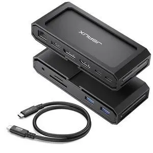 11 in 1 USB C Docking Station for Handheld Gaming, 8K HDMI and DisplayPort, 100W PD Pass Through, Gigabit Ethernet, USB C Data, 3 USB A, SD TF, 3.5mm Audio, Steam Deck, ROG Ally, MacBook-HB1101 11 in 1 USB C Docking Station for Handheld Gaming, 8K HDMI and DisplayPort, 100W PD Pass Through, Gigabit Ethernet, USB C Data, 3 USB A, SD TF, 3.5mm Audio, Steam Deck, ROG Ally, MacBook-HB1101