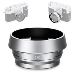 Metal X Half Lens Hood Protector with 37mm Filter Adapter Ring for Fujifilm Fuji X Half XHalf Digital Camera, Aluminum Alloy Xhalf Sun Shade Protector, Block Stray Light (No Filter Included) - Silver Metal X Half Lens Hood Protector with 37mm Filter Adapter Ring for Fujifilm Fuji X Half XHalf Digital Camera, Aluminum Alloy Xhalf Sun Shade Protector, Block Stray Light (No Filter Included) - Silver