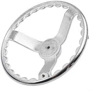 3-Spoke Chrome Plated Steel Handwheel For Machine Tool, Cast Iron Round Rim Corrugated Handle Wheel For Lathe CNC Printer (Size Optional)(12 Inch) 3-Spoke Chrome Plated Steel Handwheel For Machine Tool, Cast Iron Round Rim Corrugated Handle Wheel For Lathe CNC Printer (Size Optional)(12 Inch)