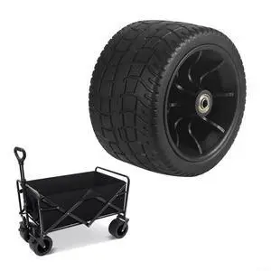 6" Wagon Replacement Wheel with Double Bearings,All-Terrain PU Tire for Folding Cart,4.1" Center Distance, Heavy Duty Garden Utility Wheel 6" Wagon Replacement Wheel with Double Bearings,All-Terrain PU Tire for Folding Cart,4.1" Center Distance, Heavy Duty Garden Utility Wheel