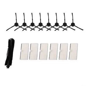 Replacement Filter Side Brush Roller Kit IHRV6 IHRV14 IHRV11 Robot Vacuum, Removes Dirt Particles And Debris From Corners, 4 Filters 1 Roller 6 Side Brushes(B) Replacement Filter Side Brush Roller Kit IHRV6 IHRV14 IHRV11 Robot Vacuum, Removes Dirt Particles And Debris From Corners, 4 Filters 1 Roller 6 Side Brushes(B)