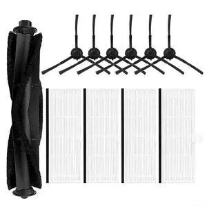 Replacement Filter Side Brush Roller Kit IHRV6 IHRV14 IHRV11 Robot Vacuum, Removes Dirt Particles And Debris From Corners, 4 Filters 1 Roller 6 Side Brushes(A) Replacement Filter Side Brush Roller Kit IHRV6 IHRV14 IHRV11 Robot Vacuum, Removes Dirt Particles And Debris From Corners, 4 Filters 1 Roller 6 Side Brushes(A)