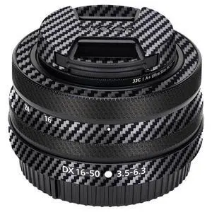 Z 16-50mm 3.5-6.3 Skin, Anti-Scratch Camera Lens Protection Decal, Protective Sticker Film Protector Cover for Nikon NIKKOR Z DX 16-50mm f/3.5-6.3 VR Camera Lens Only Decoration - Carbon Fiber Black Z 16-50mm 3.5-6.3 Skin, Anti-Scratch Camera Lens Protection Decal, Protective Sticker Film Protector Cover for Nikon NIKKOR Z DX 16-50mm f/3.5-6.3 VR Camera Lens Only Decoration - Carbon Fiber Black