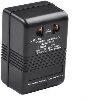 100W Step Up Down Voltage Converter Transformer, 110V/120V to 220V/240V AC Adapter for Travel, Black 100W Step Up Down Voltage Converter Transformer, 110V/120V to 220V/240V AC Adapter for Travel, Black