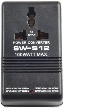 100W Step Up Down Voltage Converter Transformer, 110V/120V to 220V/240V AC Adapter for Travel, Black(SW-S12100W) 100W Step Up Down Voltage Converter Transformer, 110V/120V to 220V/240V AC Adapter for Travel, Black(SW-S12100W)