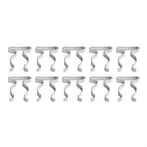 10Pcs Spring Terry Clips, Heavy Duty Manganese Steel Tool Holder, Wall Mount Garage Storage for Brooms, Rakes, Pipes, Silver(32mm) 10Pcs Spring Terry Clips, Heavy Duty Manganese Steel Tool Holder, Wall Mount Garage Storage for Brooms, Rakes, Pipes, Silver(32mm)