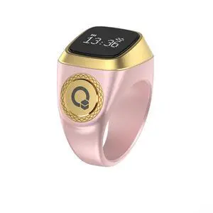 IQibla Smart Ring Counter for Zikr & Prayer Times with OLED Display, Waterproof Digital Tasbih Counter with Vibration Reminder for Muslims, for iOS & for Android App, 40mAh 3-Day Battery(18mm Pink) IQibla Smart Ring Counter for Zikr & Prayer Times with OLED Display, Waterproof Digital Tasbih Counter with Vibration Reminder for Muslims, for iOS & for Android App, 40mAh 3-Day Battery(18mm Pink)