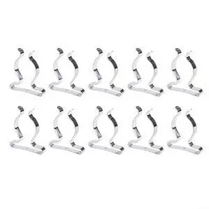 10Pcs Spring Terry Clips, Heavy Duty Manganese Steel Tool Holder, Wall Mount Garage Storage for Brooms, Rakes, Pipes, Silver(38mm) 10Pcs Spring Terry Clips, Heavy Duty Manganese Steel Tool Holder, Wall Mount Garage Storage for Brooms, Rakes, Pipes, Silver(38mm)