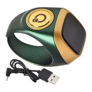 IQibla Smart Ring Counter for Zikr & Prayer Times with OLED Display, Waterproof Digital Tasbih Counter with Vibration Reminder for Muslims, for iOS & for Android App, 40mAh 3-Day Battery(22mm Green) IQibla Smart Ring Counter for Zikr & Prayer Times with OLED Display, Waterproof Digital Tasbih Counter with Vibration Reminder for Muslims, for iOS & for Android App, 40mAh 3-Day Battery(22mm Green)