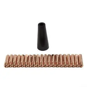 21PCS MIG Welder Nozzle Tips For Easy-Flux 125 Amp Welder Models 56355 And 56359, 0.035 in/0.9 mm And 0.030 in/0.8 mm Inner Aperture, Gasless Welding Torch Parts(035) 21PCS MIG Welder Nozzle Tips For Easy-Flux 125 Amp Welder Models 56355 And 56359, 0.035 in/0.9 mm And 0.030 in/0.8 mm Inner Aperture, Gasless Welding Torch Parts(035)