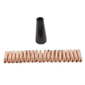 21PCS MIG Welder Nozzle Tips For Easy-Flux 125 Amp Welder Models 56355 And 56359, 0.035 in/0.9 mm And 0.030 in/0.8 mm Inner Aperture, Gasless Welding Torch Parts(030) 21PCS MIG Welder Nozzle Tips For Easy-Flux 125 Amp Welder Models 56355 And 56359, 0.035 in/0.9 mm And 0.030 in/0.8 mm Inner Aperture, Gasless Welding Torch Parts(030)