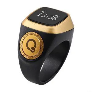 IQibla Smart Ring Counter for Zikr & Prayer Times with OLED Display, Waterproof Digital Tasbih Counter with Vibration Reminder for Muslims, for iOS & for Android App, 40mAh 3-Day Battery(22mm Black) IQibla Smart Ring Counter for Zikr & Prayer Times with OLED Display, Waterproof Digital Tasbih Counter with Vibration Reminder for Muslims, for iOS & for Android App, 40mAh 3-Day Battery(22mm Black)