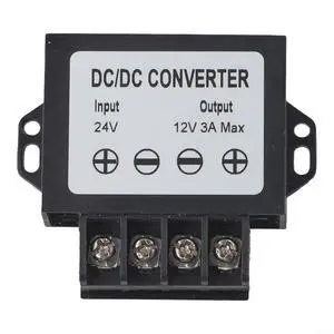 DC-DC Step Down Converter For Automotive/Solar/LED Lighting/Electronics, 24V To 12V 3A Voltage Regulator, IP65 Waterproof DC Power Supply DC-DC Step Down Converter For Automotive/Solar/LED Lighting/Electronics, 24V To 12V 3A Voltage Regulator, IP65 Waterproof DC Power Supply