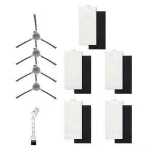 For Lefant M1 M2 Robot Vacuum Side Brush Replacement Kit,5 Filters 4 Brushes 1 Cleaning Tool,Plastic ABS Parts for Deep Clean of Particles For Lefant M1 M2 Robot Vacuum Side Brush Replacement Kit,5 Filters 4 Brushes 1 Cleaning Tool,Plastic ABS Parts for Deep Clean of Particles