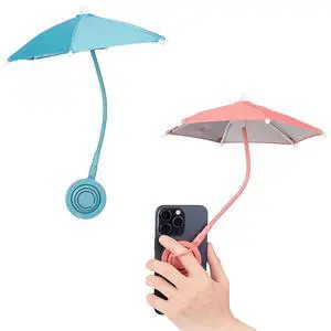 Blue + Pink2PCS Outdoor Phone Sun Shade Shield Magnetic Phone Umbrella for Sun Blue + Pink2PCS Outdoor Phone Sun Shade Shield Magnetic Phone Umbrella for Sun