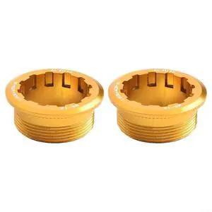 2-Pack Bike Cassette Lockring for MicroSpline 12 Speed,CNC Aluminum Alloy Flywheel Cover with Anti-Slip Lines, Lightweight Rust-Proof, Black/Red/Golden (Golden) 2-Pack Bike Cassette Lockring for MicroSpline 12 Speed,CNC Aluminum Alloy Flywheel Cover with Anti-Slip Lines, Lightweight Rust-Proof, Black/Red/Golden (Golden)