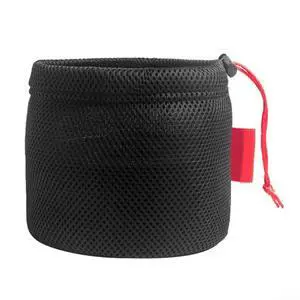 Mesh Storage Bag for Camping, Breathable Anti-Collision Pot Pouch with Drawstring, Lightweight Outdoor Gear Organizer for Cookware Tableware and Water Bucket, Black (28 * 26cm) Mesh Storage Bag for Camping, Breathable Anti-Collision Pot Pouch with Drawstring, Lightweight Outdoor Gear Organizer for Cookware Tableware and Water Bucket, Black (28 * 26cm)