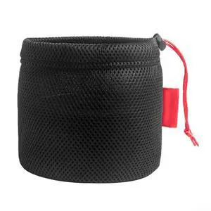 Mesh Storage Bag for Camping, Breathable Anti-Collision Pot Pouch with Drawstring, Lightweight Outdoor Gear Organizer for Cookware Tableware and Water Bucket, Black (17 * 17cm) Mesh Storage Bag for Camping, Breathable Anti-Collision Pot Pouch with Drawstring, Lightweight Outdoor Gear Organizer for Cookware Tableware and Water Bucket, Black (17 * 17cm)
