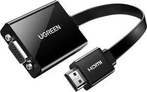 AV Converter WISDUM Active HDMI to VGA Adapter with 3.5mm Audio Jack HDMI Male to VGA Female up to 1080P for PC Laptop Ultrabook Raspberry Pi Chromebook Black AV Converter WISDUM Active HDMI to VGA Adapter with 3.5mm Audio Jack HDMI Male to VGA Female up to 1080P for PC Laptop Ultrabook Raspberry Pi Chromebook Black