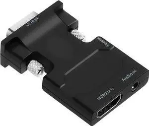 AV Converter WISDUM VGA to HDMI Adapter VGA to HDMI Video Converter Adapter VGA Male to Female HDMI with Audio for TV Computer Projector(Including Power and Audio Cable) AV Converter WISDUM VGA to HDMI Adapter VGA to HDMI Video Converter Adapter VGA Male to Female HDMI with Audio for TV Computer Projector(Including Power and Audio Cable)