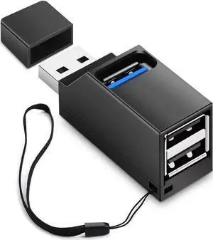 WISDUM USB Hub 3.0, 3 Port USB Hub USB Splitter for Laptop, USB Expander USB Multiple Adapter for Mouse,Keyborad,Printer,Flash Drive, and More (Black with 3.0 * 1 Hub, 2.0 * 2 Hub) WISDUM USB Hub 3.0, 3 Port USB Hub USB Splitter for Laptop, USB Expander USB Multiple Adapter for Mouse,Keyborad,Printer,Flash Drive, and More (Black with 3.0 * 1 Hub, 2.0 * 2 Hub)