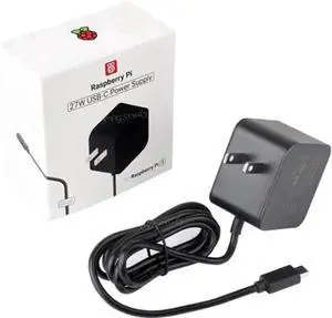 IoT Board WISDUM Official 27W USB-C Power Supply for Raspberry Pi 5, 5.1V/5A, 9V/3A, 12V/2.25A, 15V/1.8A, Black US IoT Board WISDUM Official 27W USB-C Power Supply for Raspberry Pi 5, 5.1V/5A, 9V/3A, 12V/2.25A, 15V/1.8A, Black US
