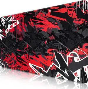 USB Keyboard WISDUM Gaming Mouse Pad Extended Mouse Pad 31.5x15.7inch XXL Large Big Computer Keyboard Mouse Mat Desk Pad with Non-Slip Base and Stitched Edge for Home Office Gaming Work (Black Red) USB Keyboard WISDUM Gaming Mouse Pad Extended Mouse Pad 31.5x15.7inch XXL Large Big Computer Keyboard Mouse Mat Desk Pad with Non-Slip Base and Stitched Edge for Home Office Gaming Work (Black Red)