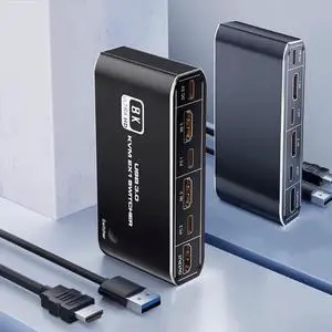 KVM Switch HDMI WISDUM USB HDMI 2.1 KVM Switch 4K 120Hz, BolAAzuL 8K Dual-Port USB 3.0 HDMI 2.1 KVM Switch, USB-C HDMI KVM Switcher with Keyboard Shortcut Hotkey Switching HDCP 2.3 for Series X S /4 p KVM Switch HDMI WISDUM USB HDMI 2.1 KVM Switch 4K 120Hz, BolAAzuL 8K Dual-Port USB 3.0 HDMI 2.1 KVM Switch, USB-C HDMI KVM Switcher with Keyboard Shortcut Hotkey Switching HDCP 2.3 for Series X S /4 p