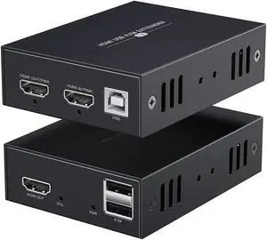 KVM Switch HDMI WISDUM HDMI KVM USB Extender 1080P Over Cat5e/6 Ethernet Cable 50m (164ft) for Mouse and Keyboard Control Remote Signals KVM Switch HDMI WISDUM HDMI KVM USB Extender 1080P Over Cat5e/6 Ethernet Cable 50m (164ft) for Mouse and Keyboard Control Remote Signals