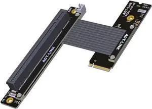 WISDUM ADT-LINK M.2 NVMe Key M to PCI Express 4.0 x16 Extender Adapter Cable Support M.2 NVMe SSD for GPU Graphics Video Cards with Sata Power Cable 64G/BPS (25cm,R43UL 4.0) WISDUM ADT-LINK M.2 NVMe Key M to PCI Express 4.0 x16 Extender Adapter Cable Support M.2 NVMe SSD for GPU Graphics Video Cards with Sata Power Cable 64G/BPS (25cm,R43UL 4.0)