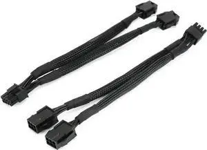 Power Cable WISDUM OIAGLH Dual 6 Pin Female to 8 Pin Male GPU Power Adapter Cable Braided Sleeved 9 inches (2 Pack) Power Cable WISDUM OIAGLH Dual 6 Pin Female to 8 Pin Male GPU Power Adapter Cable Braided Sleeved 9 inches (2 Pack)