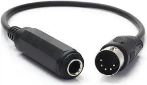 Power Cable WISDUM OIAGLH 6.35mm Female 1/4" TRS to DIN 5 Pin MIDI Cable Adapter for Speaker, Amplifier, Mixer to MIDI Keyboard, Synthesizer and Guitar Power Cable WISDUM OIAGLH 6.35mm Female 1/4" TRS to DIN 5 Pin MIDI Cable Adapter for Speaker, Amplifier, Mixer to MIDI Keyboard, Synthesizer and Guitar